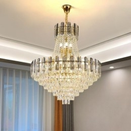 Lumină suspendată modernă din cristal Corp de iluminat rotund de tavan