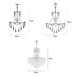 Lumină suspendată modernă din cristal Corp de iluminat rotund de tavan