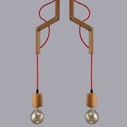 Candelabru stil mini modern contemporan din lemn de bambus