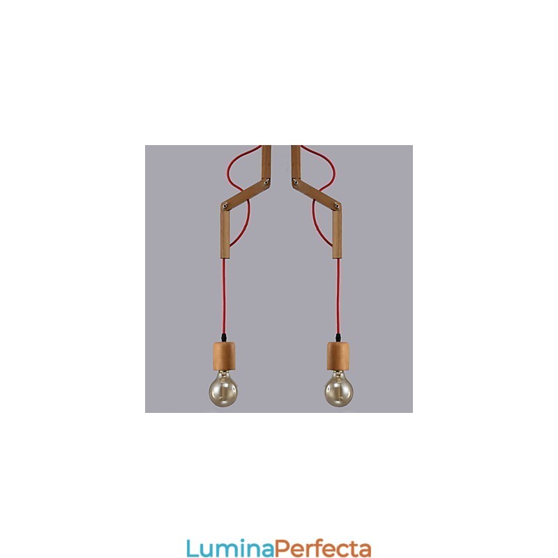 Candelabru stil mini modern contemporan din lemn de bambus