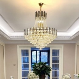 Lumină suspendată modernă din cristal Corp de iluminat rotund de tavan