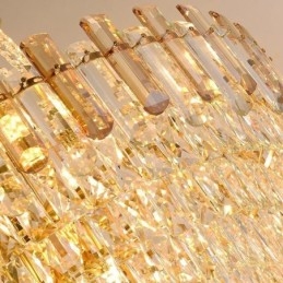 Lumină suspendată modernă din cristal Corp de iluminat rotund de tavan