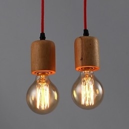 Candelabru stil mini modern contemporan din lemn de bambus