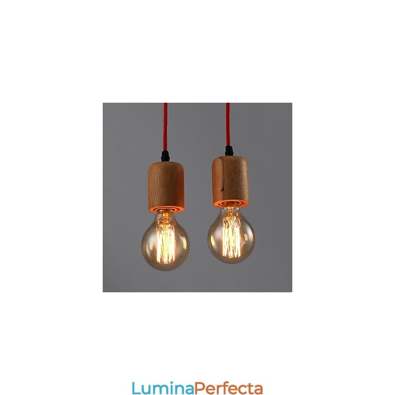 Candelabru stil mini modern contemporan din lemn de bambus