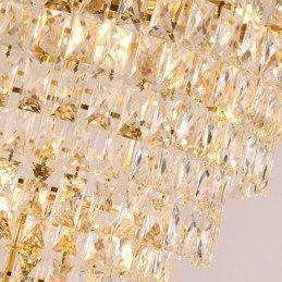 Lampă suspendată conică din cristal european