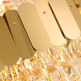 Lampă suspendată conică din cristal european