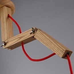 Candelabru stil mini modern contemporan din lemn de bambus