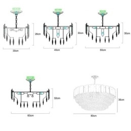 Plafoniera rotundă de cristal suspendată modernă
