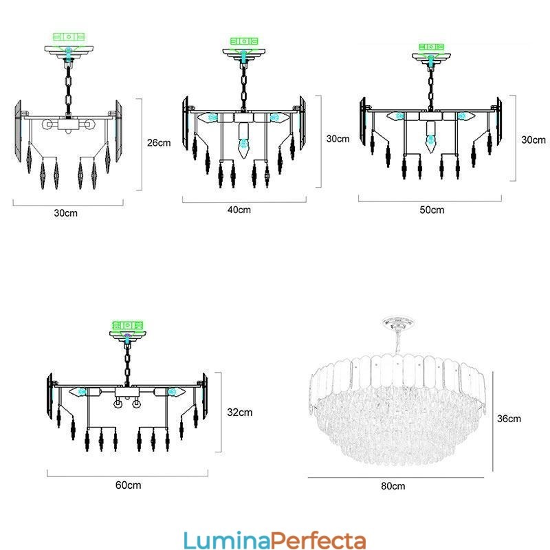 Plafoniera rotundă de cristal suspendată modernă