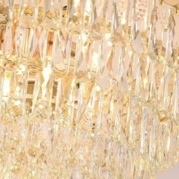 Plafoniera rotundă de cristal suspendată modernă
