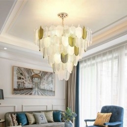 Crystal Elegant Leaf Pendant Pendant Plafonnier