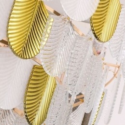 Crystal Elegant Leaf Pendant Pendant Plafonnier