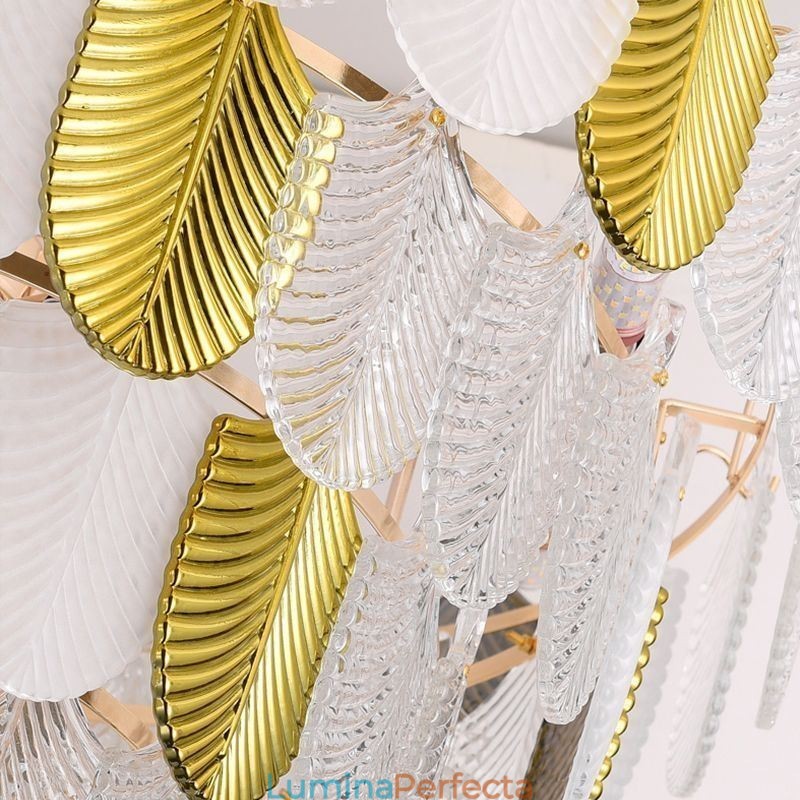 Crystal Elegant Leaf Pendant Pendant Plafonnier