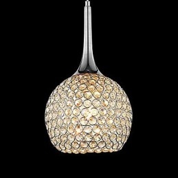 Candelabru contemporan modern din metal cromat din cristal