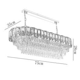 Lampă suspendată cu cristal K9 Lampă suspendată ovală de lux