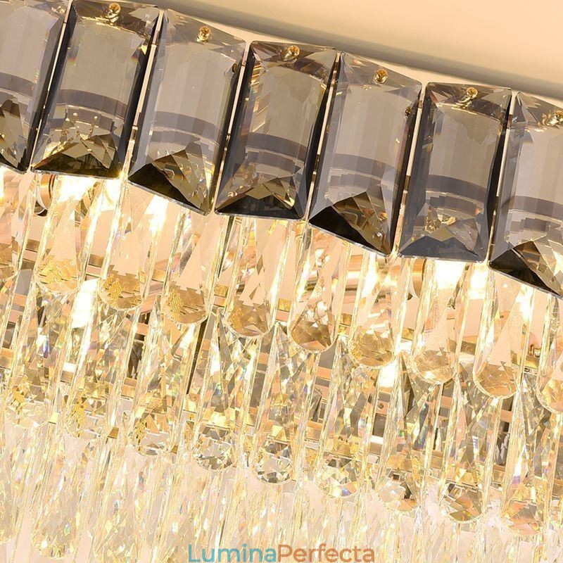 Lampă suspendată cu cristal K9 Lampă suspendată ovală de lux