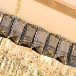 Lampă suspendată cu cristal K9 Lampă suspendată ovală de lux