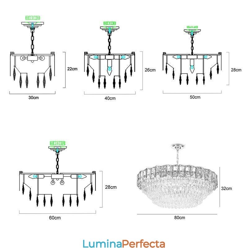 Lumini suspendate din cristal Corpuri de plafoniere contemporane