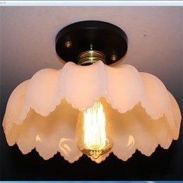 Plafoniera cu 1 cap Lotus din sticla imitatie de jad