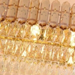 Plafoniera ovală de lux modernă din cristal