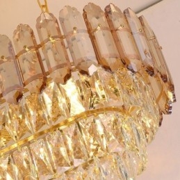 Plafoniera ovală de lux modernă din cristal