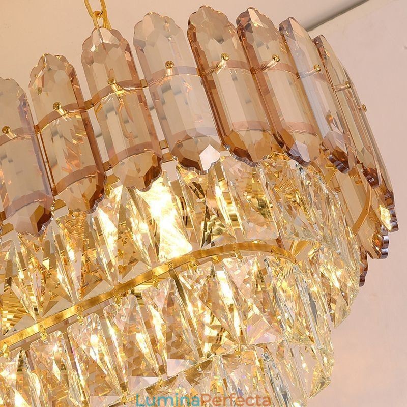 Plafoniera ovală de lux modernă din cristal