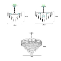 Corp de iluminat de tavan modern din cristal