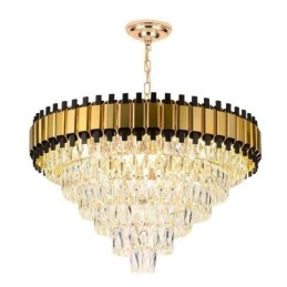 Lumină suspendată din cristal de lux Plafon rotund