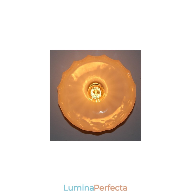Plafoniera cu 1 cap Lotus din sticla imitatie de jad