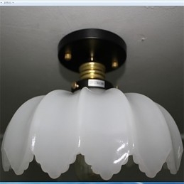 Plafoniera cu 1 cap Lotus din sticla imitatie de jad