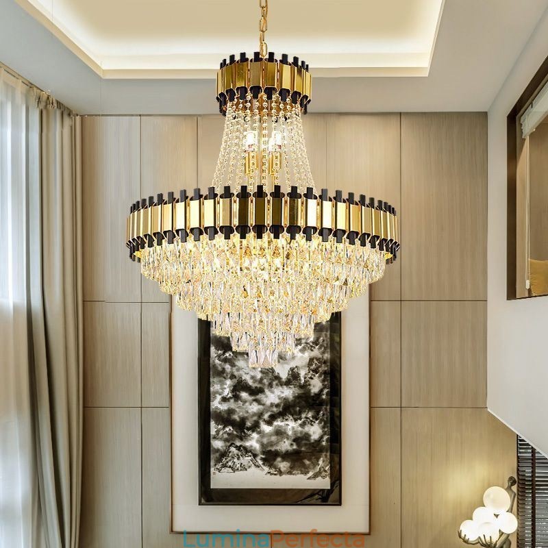 Plafoniera modernă cu pandantiv din cristal