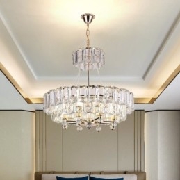 Lampă suspendată din cristal alb Plafoniere moderne Lumini suspendate