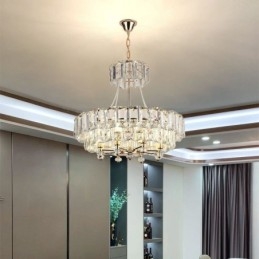 Lampă suspendată din cristal alb Plafoniere moderne Lumini suspendate