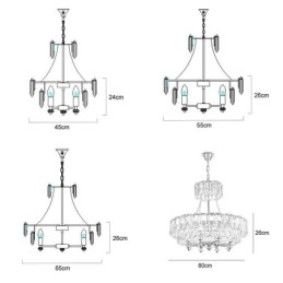Lampă suspendată din cristal alb Plafoniere moderne Lumini suspendate