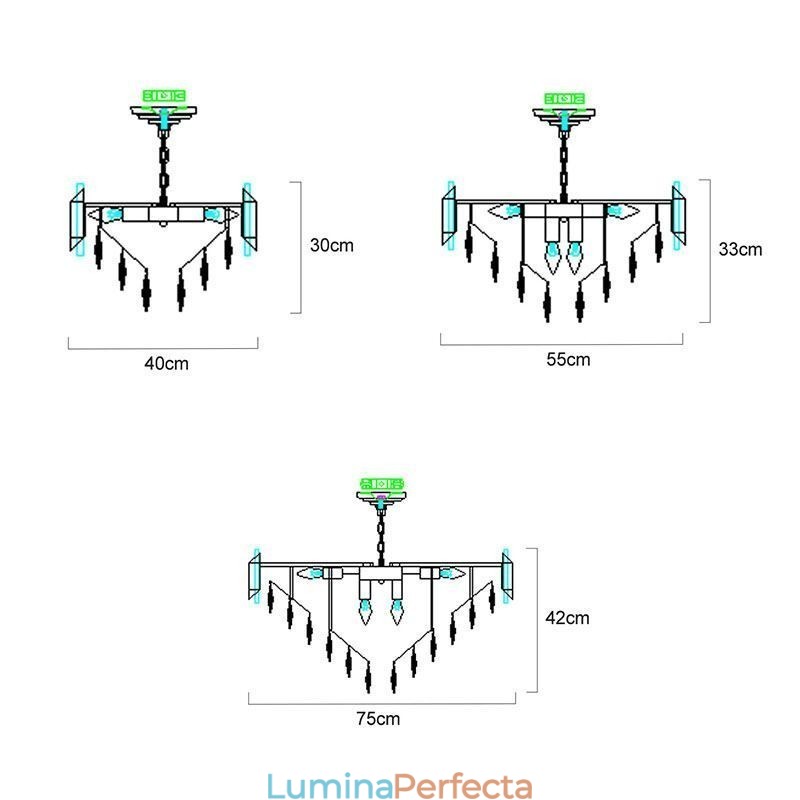 Plafoniera de lux din cristal 6 9 12 lumini