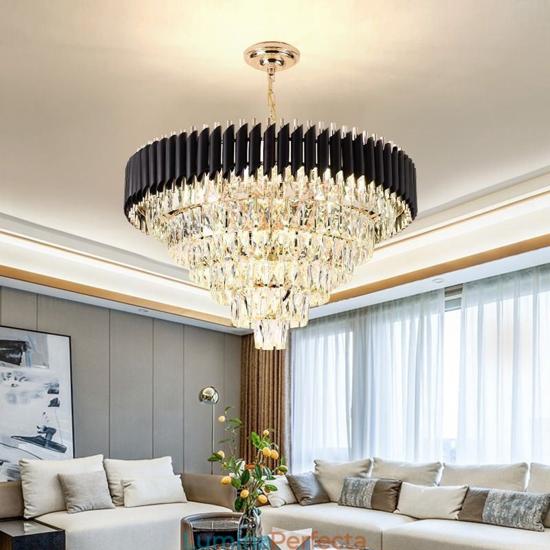 Plafoniera de lux din cristal 6 9 12 lumini