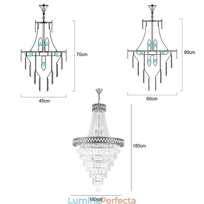 Plafoniera de lux din cristal