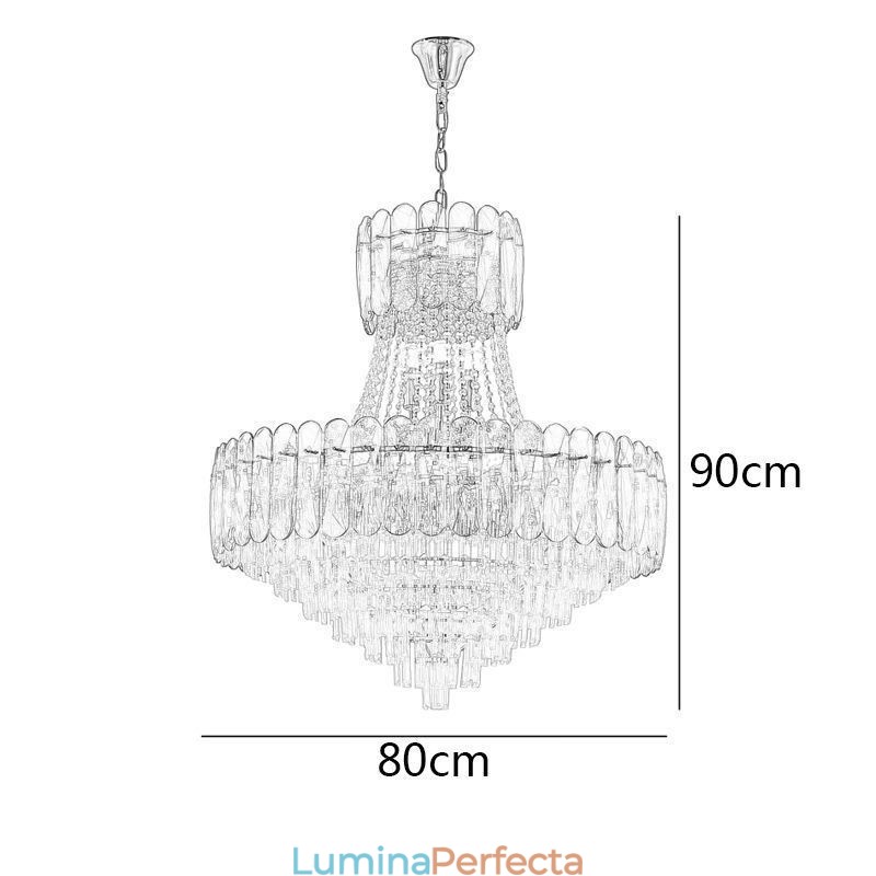 Plafoniera contemporană din cristal european