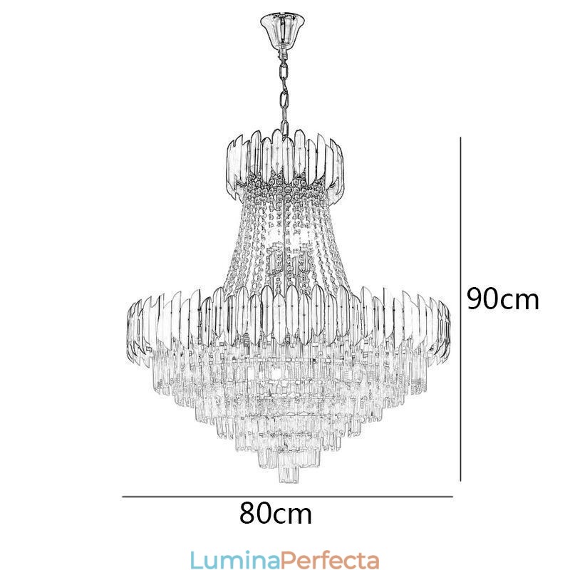 Plafoniera clasică K9 Crystal Pendant