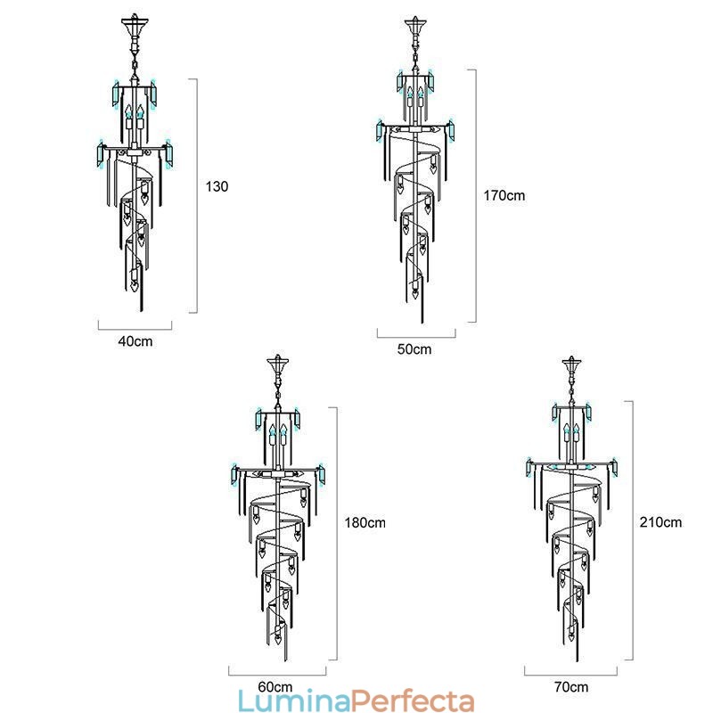 Lampă suspendată modernă de lux din cristal
