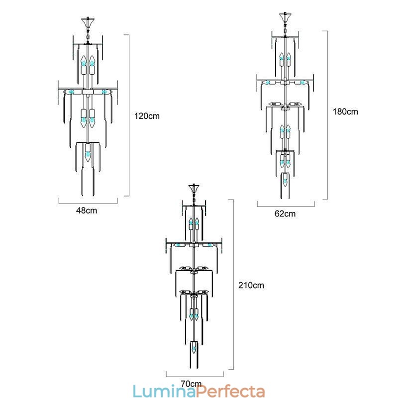 Plafoniera modernă din cristal Lampă suspendată Foaierul de luat masa