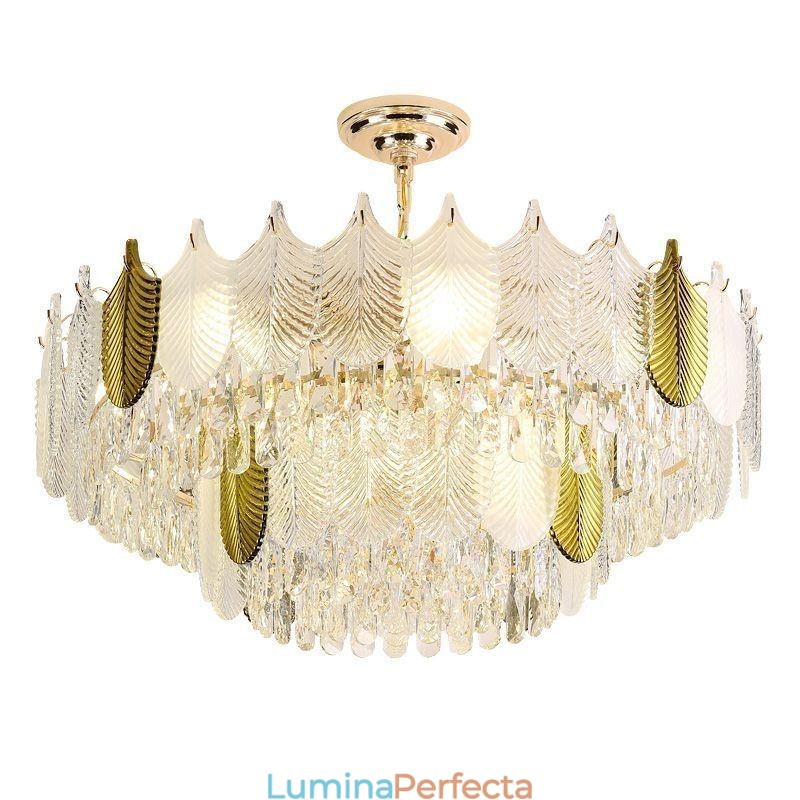 Plafoniera de lux Leaf Pendant din cristal