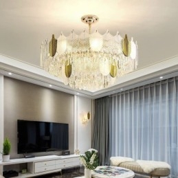 Plafoniera de lux Leaf Pendant din cristal