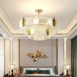Plafoniera de lux Leaf Pendant din cristal
