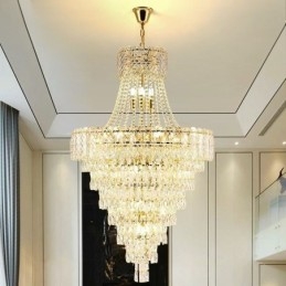 Plafoniera conică modernă, elegantă, din cristal