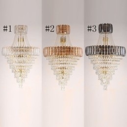Plafoniera conică modernă, elegantă, din cristal
