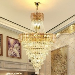 Plafoniera conică modernă, elegantă, din cristal