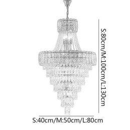 Plafoniera conică modernă, elegantă, din cristal