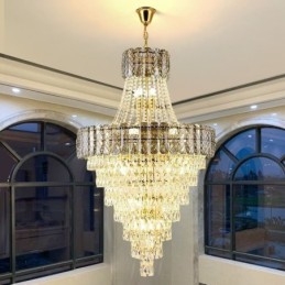 Plafoniera conică modernă, elegantă, din cristal