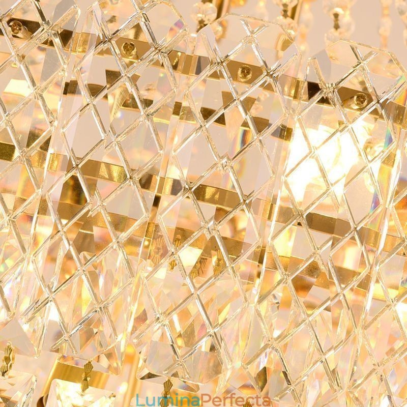 Plafoniera conică modernă, elegantă, din cristal